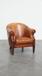 Begeerlijke schapenleren clubfauteuil met prachtige kleuren, Ophalen, Gebruikt, ., Vintage