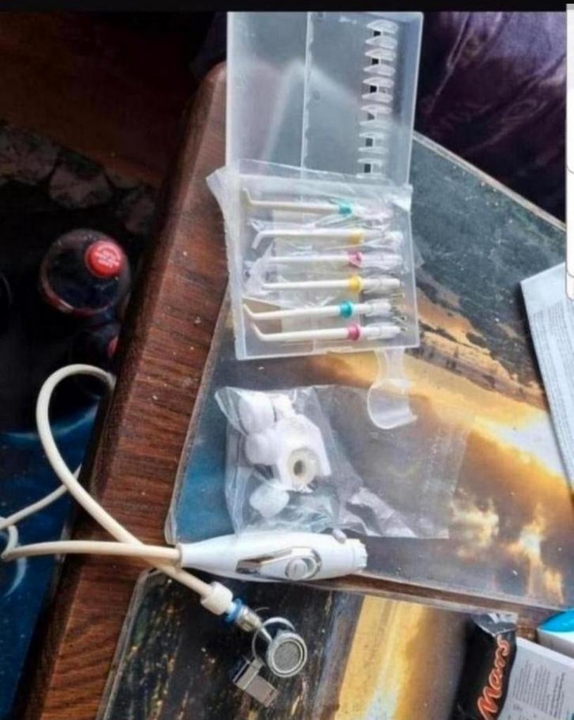 waterflosser waterpik waterstraal gebruikt bieden Zie foto's, Ophalen of Verzenden, Gebruikt