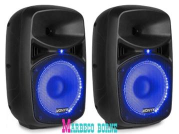 Actieve Speaker set, Luidsprekers, 8" LED, Kabels, VPS082A beschikbaar voor biedingen