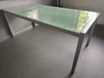 Te koop glazen eettafel, Ophalen, 50 tot 100 cm, Vijf personen of meer, 150 tot 200 cm
