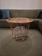 Mango Houten Salontafel Rosegoud Korf - Zo Goed Als Nieuw, Huis en Inrichting, Tafels | Salontafels, Ophalen, 50 tot 100 cm, Rond
