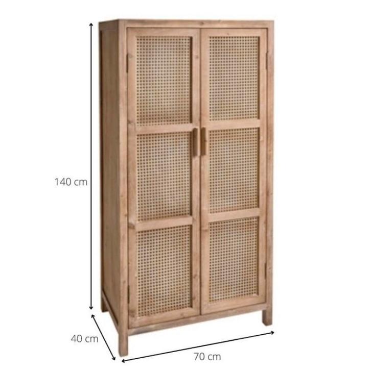 Xenon Kast met Rotan Deuren, Huis en Inrichting, Kasten | Kledingkasten, Zo goed als nieuw, 100 tot 150 cm, 50 tot 100 cm, 25 tot 50 cm