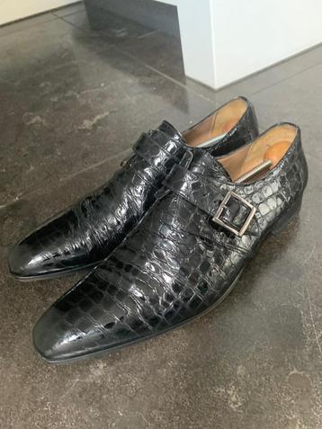 Paulo Bellini monkstrap croco zwart 47 beschikbaar voor biedingen