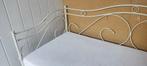 Witte metalen bed, 90 cm, Ophalen of Verzenden, Eenpersoons, Metaal