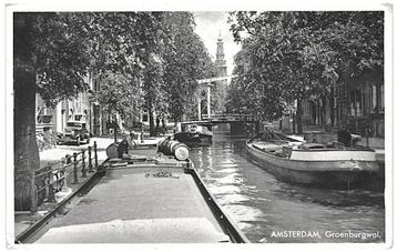 700061 Amsterdam 1936 Groenburgwal Gelopen met postzegel beschikbaar voor biedingen