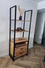 Industriële Mango Houten Kast met Lades en Planken, Huis en Inrichting, Ophalen, 50 tot 100 cm, Zo goed als nieuw, Met lade(s)