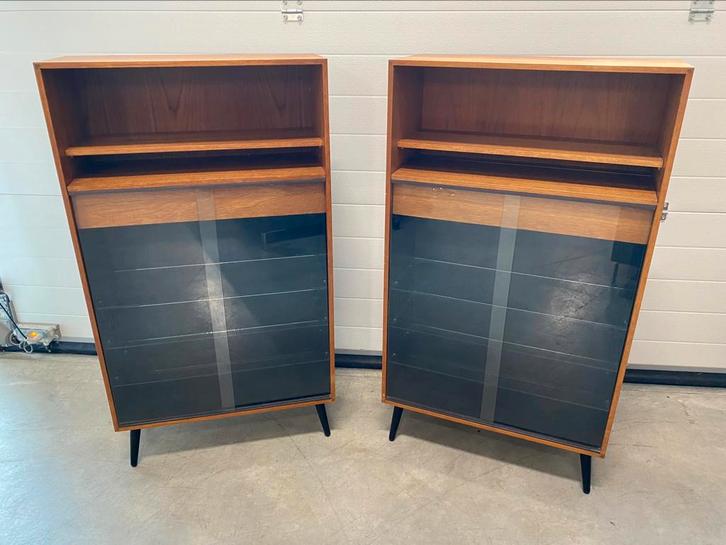 Vintage Vitrinekasten, Huis en Inrichting, Kasten | Vitrinekasten, Gebruikt, 25 tot 50 cm, Ophalen