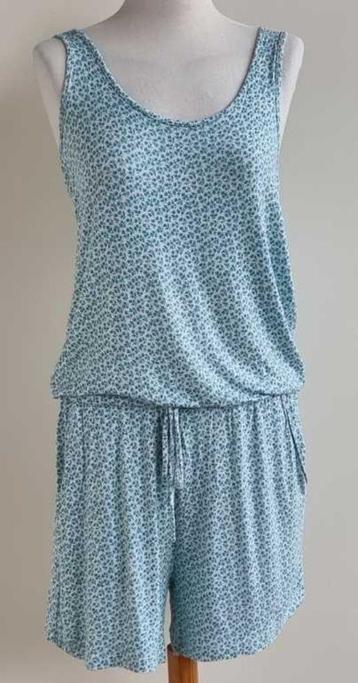 Soyaconcept ecru playsuit met blauwe printjes mt. S