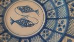 Pedraza Puente Schaal Spaans schaal Vissen sterrenbeeld, Antiek en Kunst, Antiek | Keramiek en Aardewerk, Ophalen of Verzenden