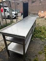Rvs tafel met wasbak (zware kwaliteit), Ophalen, Gebruikt, 200 cm of meer, Minder dan 100 cm
