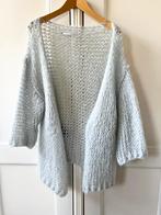 Xandres grofgebreid vest lichtblauw, One Size, Kleding | Dames, Ophalen of Verzenden, Zo goed als nieuw, Maat 38/40 (M), Blauw