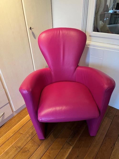 Leolux Amphora fauteuil cyclaam, Huis en Inrichting, Fauteuils, Zo goed als nieuw, Leer, 50 tot 75 cm, 75 tot 100 cm, Ophalen
