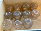 11 originele glazen cupping cups, Verzenden