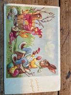 Vintage Paaskaart - Gelukkig Paasfeest, Verzamelen, Geboortekaartjes en Visitekaartjes, Ophalen of Verzenden, Voor 1970, Geboortekaartje