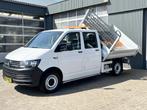 Volkswagen Transporter 2.0 TDI DC 3-zijdenkipper Pick-up Air, Auto's, Bestelauto's, Euro 5, Stof, Gebruikt, Zwart