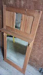 Grenen spiegel, Antiek en Kunst, Ophalen, Rechthoekig