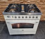 Luxe Fornuis Boretti 80cm crème met rvs Analoog klokje, Witgoed en Apparatuur, Fornuizen, Niet ingevuld, 60 cm of meer, Niet ingevuld