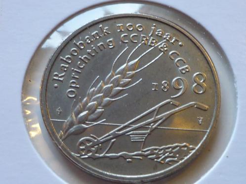 Rabobank munt 100 jaar - Koningin Wilhelmina in goede staat, Postzegels en Munten, Munten | Nederland, Losse munt, Overige waardes