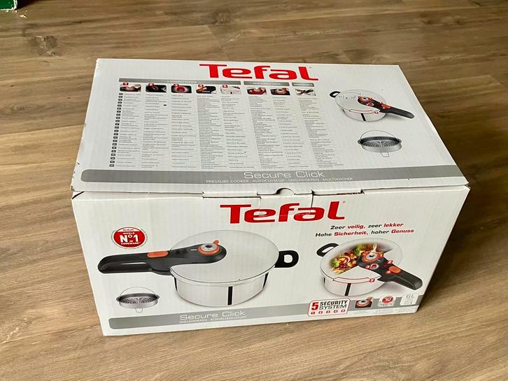 Nieuwe Tefal Secure 5 Neo snelkookpan 6 liter, Huis en Inrichting, Keuken | Potten en Pannen, Nieuw, Kookpan of Snelkookpan, Rvs