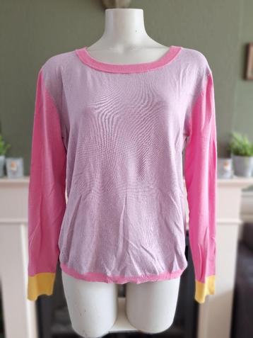 Costa Mani lila roze gele trui sweater M 38 Gratis Verzenden beschikbaar voor biedingen
