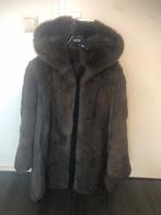 Bontjas echt bont konijnenbont maat M / L real fur, Kleding | Dames, Ophalen of Verzenden, Zo goed als nieuw, Maat 38/40 (M), Bruin