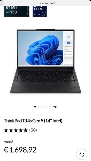 Lenevo thinkpad t14 gen5 32gb ram 256gb  touchscreen beschikbaar voor biedingen