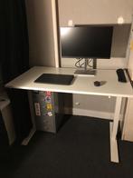 IKEA Trotten Zit/Sta Bureau - Wit 120x70cm, Huis en Inrichting, Ophalen, In hoogte verstelbaar, Gebruikt, Stabureau