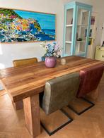 Mooie teakhouten eetkamertafel, Ophalen, Zo goed als nieuw