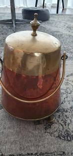 Koperen kolenpot en koperen kastanjeschaal, Antiek en Kunst, Ophalen of Verzenden