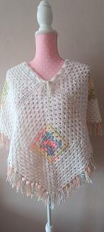 Gehaakte poncho Wit / Pastel, Ophalen of Verzenden, Nieuw, Haken, Overige typen