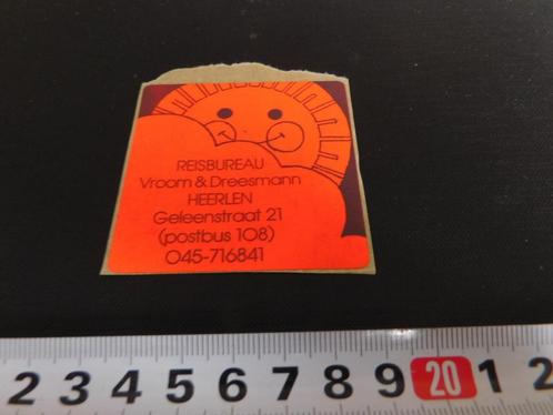 sticker reisbureau V&D vroom & dreesmann heerlen geleenstr, Verzamelen, Stickers, Zo goed als nieuw, Bedrijf of Vereniging, Ophalen