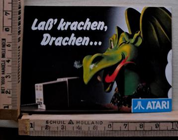 Vintage sticker ATARI spelcomputer logo merk Duits  beschikbaar voor biedingen