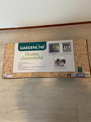 Houten fsc plantentafel/siertafel, 2 etages; NIEUW beschikbaar voor biedingen