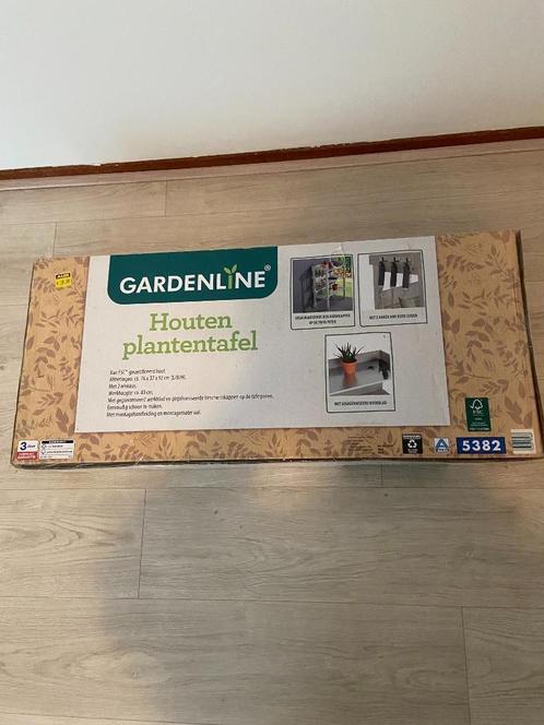 Houten fsc plantentafel/siertafel, 2 etages; NIEUW, Huis en Inrichting, Overige Huis en Inrichting, Nieuw, Ophalen