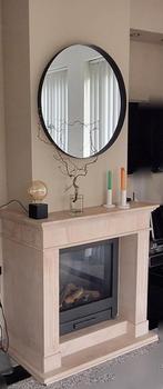 Natuurstenen schouw, Huis en Inrichting, Haarden, Ophalen, Zo goed als nieuw, Vrijstaande haard