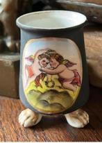 Vaasje op leeuwenpootjes 7,5cm, Ophalen of Verzenden