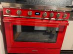 Smeg Portofino fornuis - Rood - Uitstekende staat!, Witgoed en Apparatuur, Fornuizen, Ophalen, Hete lucht, 60 cm of meer, 4 kookzones
