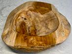 Teak houten schaal, Ophalen of Verzenden, Rond, Hout