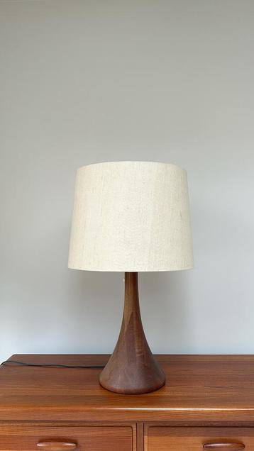 Vintage design teak houten Domus lamp beschikbaar voor biedingen