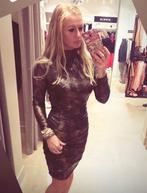 Super mooi nikkie snake skinn dress, Maat 38/40 (M), Bruin, Ophalen of Verzenden, Zo goed als nieuw