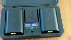 Dubbele batterijlader met 2x accu voor o.a. Lumix G9, Ophalen of Verzenden, Zo goed als nieuw, Oplaadbaar