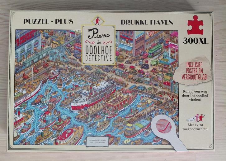 Pierre de Doolhofdetective - Drukke Haven - (300XL), Hobby en Vrije tijd, Denksport en Puzzels, Zo goed als nieuw, Legpuzzel, Minder dan 500 stukjes
