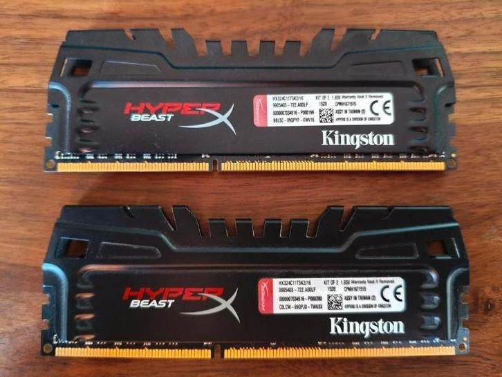 Kingston DDR3 16GB 2400Mhz, Computers en Software, RAM geheugen, Gebruikt, DDR3, Ophalen of Verzenden, Desktop