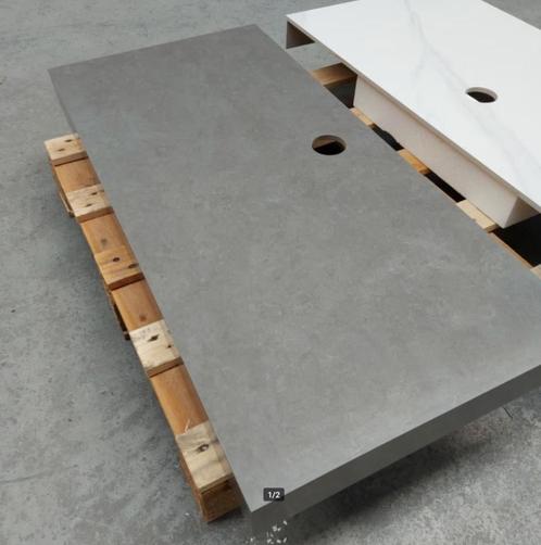 OP=OP Grijs Betonlook blad 100x50x8cm nr130, Huis en Inrichting, Woonaccessoires | Overige, Nieuw, Ophalen