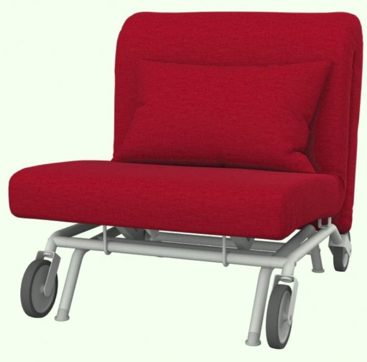 IKEA PS Hoes fauteuil rood, Huis en Inrichting, Fauteuils, Gebruikt, Stof, 75 tot 100 cm, 100 tot 125 cm, Ophalen
