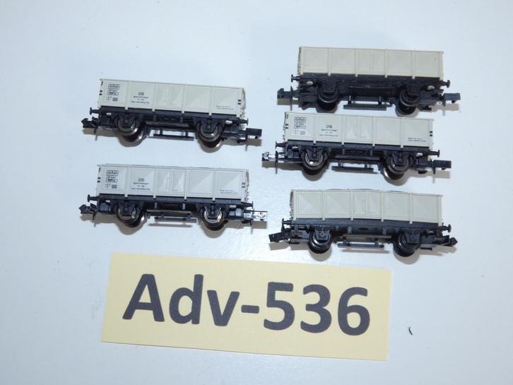 Adv-536 N Spoor Klapdekselwagons 5902 Arnhold, Hobby en Vrije tijd, Modeltreinen | N-Spoor, Gebruikt, Wagon, Gelijkstroom, Arnold