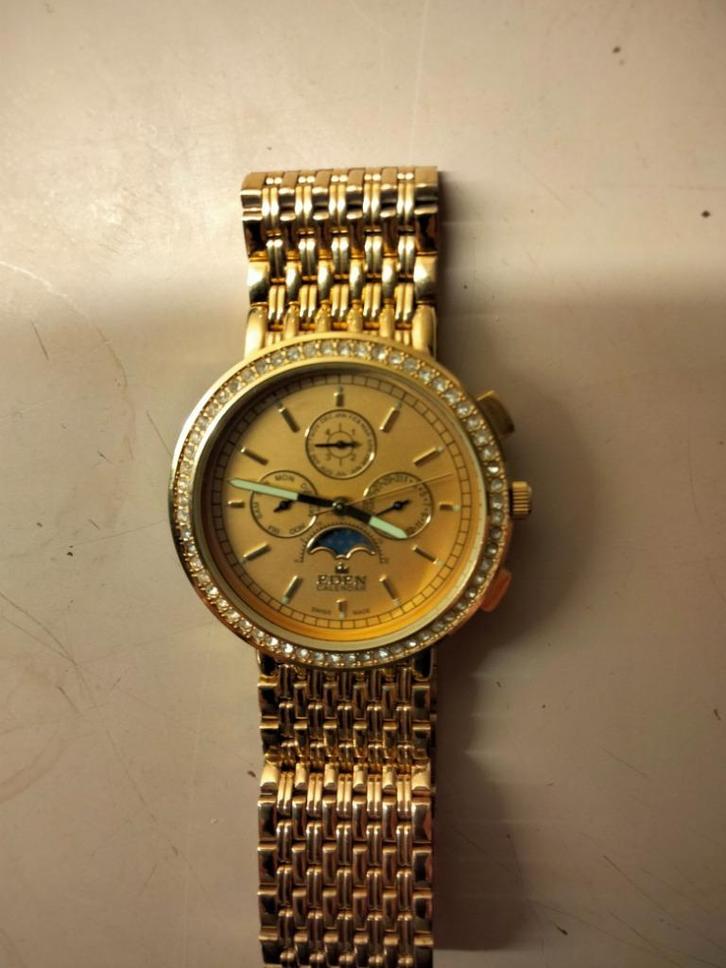 horloge merk eden, Sieraden, Tassen en Uiterlijk, Horloges | Heren, Zo goed als nieuw, Polshorloge, Overige merken, Ophalen of Verzenden