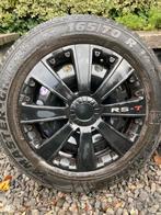 Zwarte Velgen met Winterbanden 165/70 R14, Auto-onderdelen, Banden en Velgen, Ophalen, 14 inch, Gebruikt, Banden en Velgen