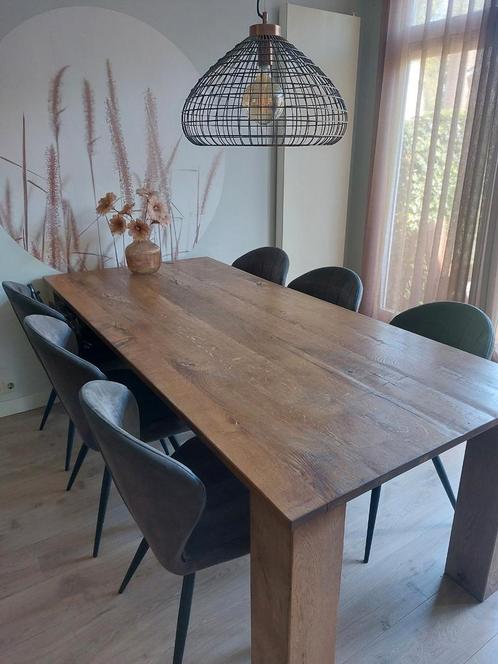 Eettafel met 6 stoelen, Huis en Inrichting, Complete eetkamers, Gebruikt, 6 tot 8 stoelen, Ophalen