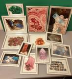 Verzameling foto's mineralen ingelijst, Ophalen, Minder dan 50 cm, Zo goed als nieuw, Foto of Poster